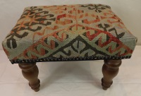 R7748 - Antique Kilim Covered Footstools