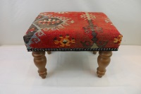 R7748 - Antique Kilim Covered Footstools