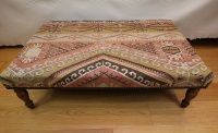 R4727 Antique Kilim Ottoman Stool Table