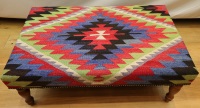 R8405 Antique Kilim Ottoman Stool Table