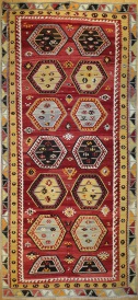 R7660 Antique Sarkisla Turkish Kilim Rug