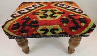 R7740 Antique Turkish Kilim Footstools