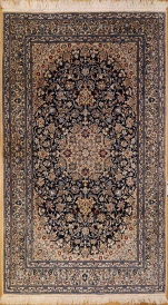 R8463 Persian Silk and Wool Nain Rugs