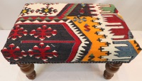 R6971 Vintage Kilim Footstool