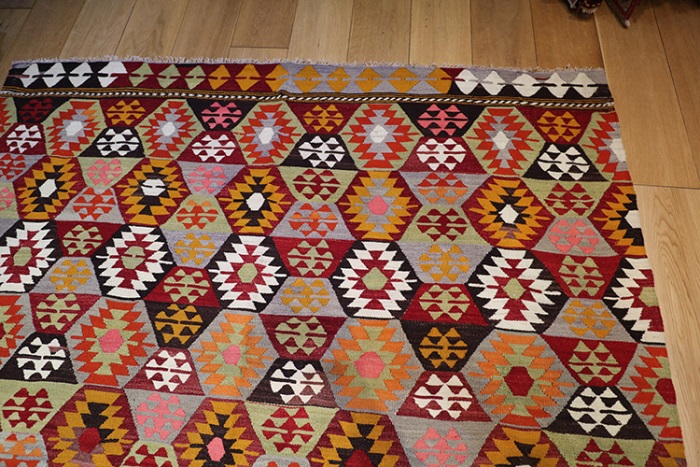 Large Vintage Turkish Kilim Rug - 8893