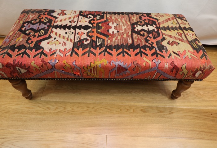Vintage Bench Kilim Stool Table - Rug Store - 7684