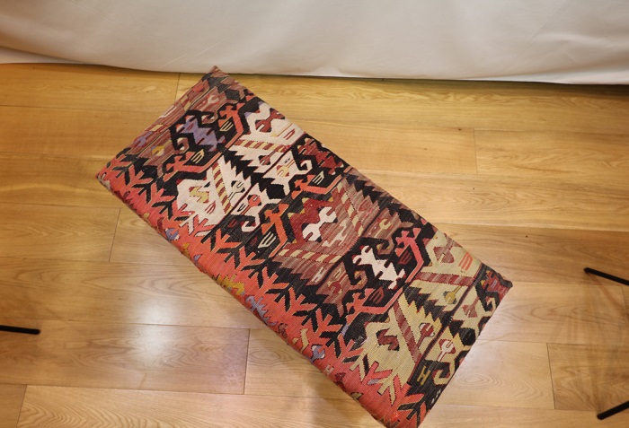 Vintage Bench Kilim Stool Table - Rug Store - 7684