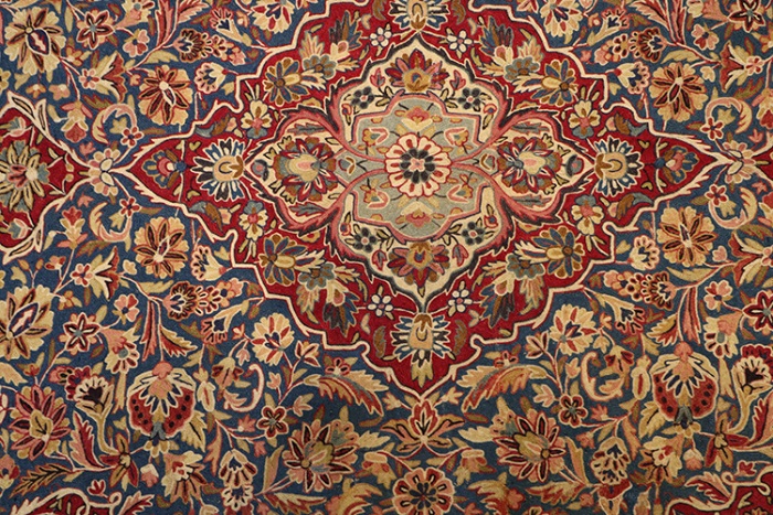 Vintage Indian Kashmir Embroidery Rug - 10679