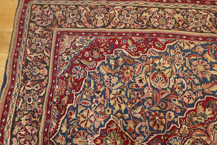 Vintage Indian Kashmir Embroidery Rug - 10679