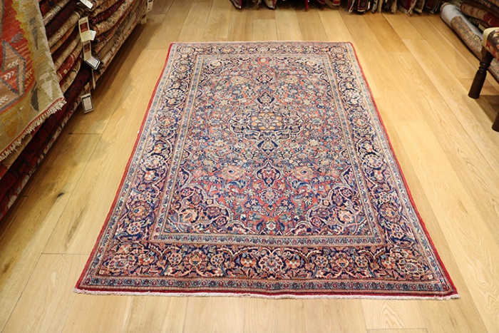 Vintage Kashan Persian Rugs - 7786