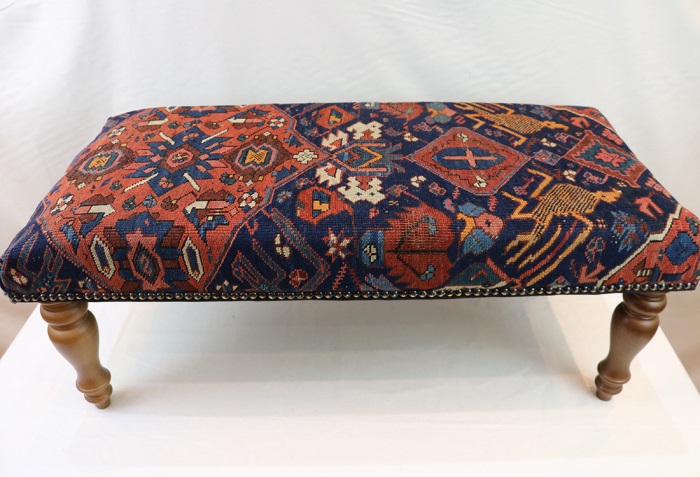 Vintage Kilim Covered Bench Stools 7651
