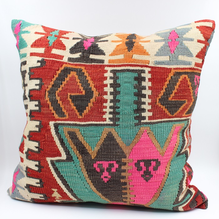 Vintage Kilim Lumbar Pillow Cover 8933