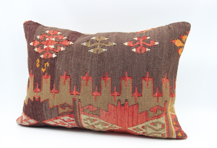 Vintage Kilim Lumbar Pillow Cover 9424