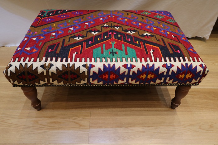 Vintage Kilim Stool Table- 1547