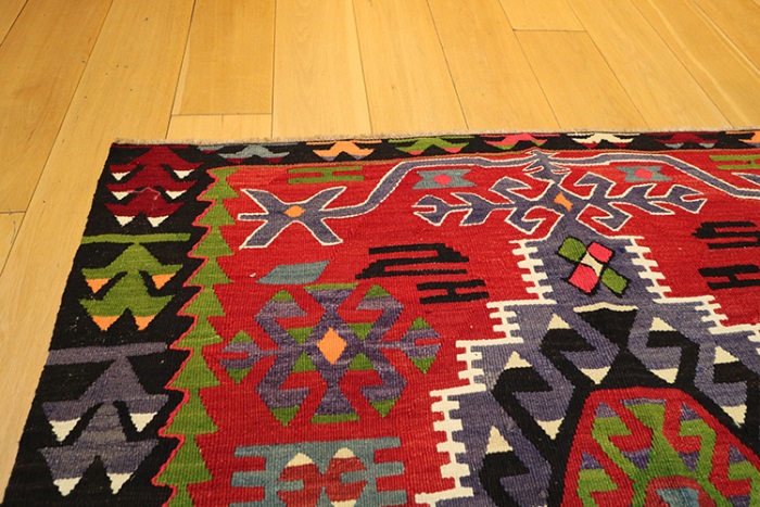 Vintage Turkish Ushak Kilim Rugs-8419
