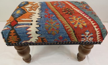 R7743 - Antique Handmade Kilim Footstools