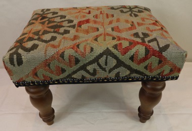 R7748 - Antique Kilim Covered Footstools