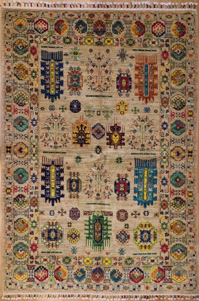R5126 - New Afghan Ziegler Rug