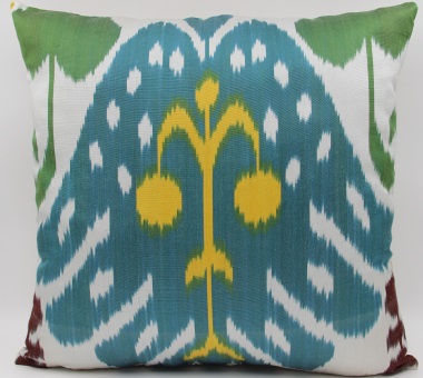 i36 - Uzbekistan Silk Ikat Pillow Cushion Covers