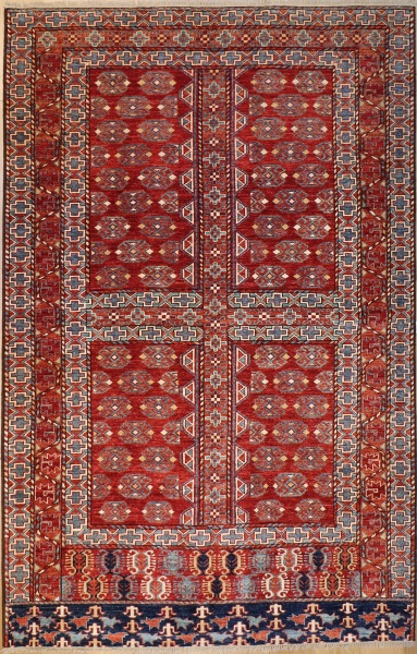 R6746 - Vintage Turkmen Ensi Carpet