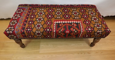 R4013 Anatolian Large Bench Kilim Stool