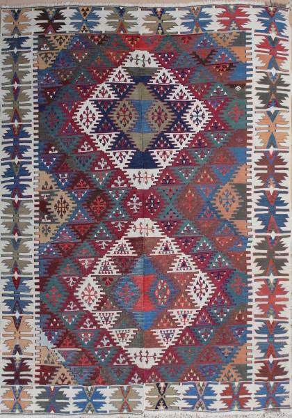 F1362 Antique Adana Kilim Rug