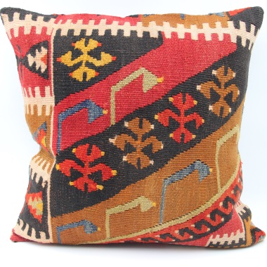 L695 Antique Anatolian Kilim Cushion Cover