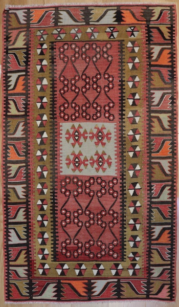 R5464 Antique Anatolian Kilim Rug