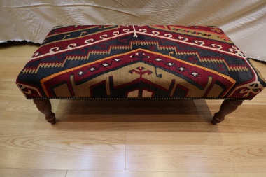 R7725 Antique Bench Kilim Stools