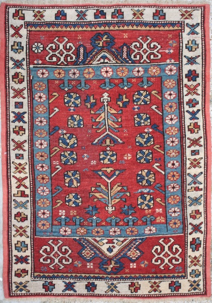 R837 Antique Caucasian  Kazak Rug