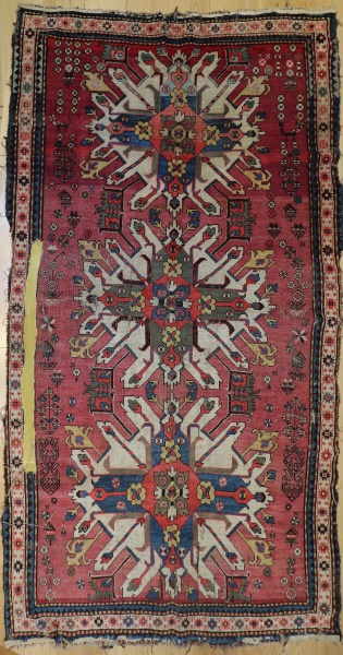 R6915 Antique Caucasian Chelaberd Rug