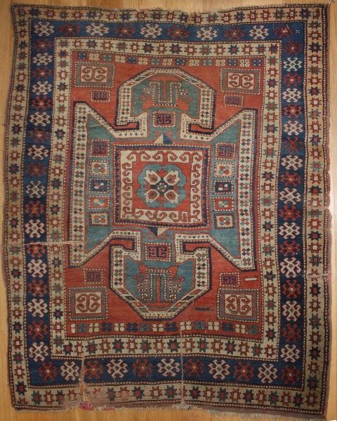 Antique Caucasian Sewan Kazak Carpet R7805