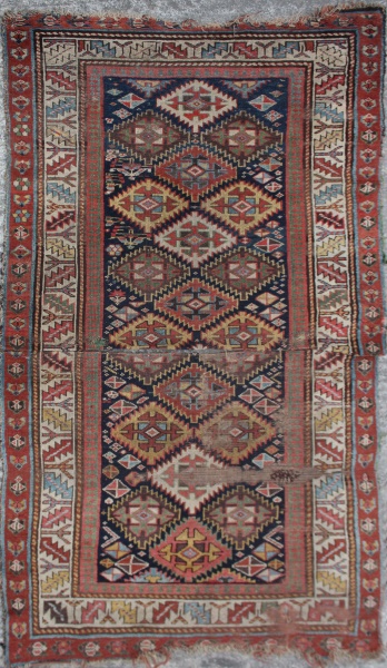 R1991 Antique Caucasian Kazak Rug