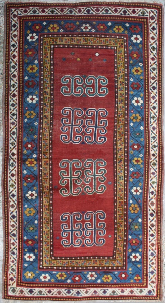 R2384 Antique Caucasian Kazak Rug