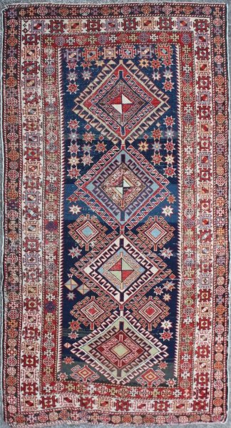 R4513 Antique Caucasian Shirvan Rug