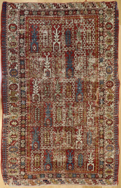 R6041 Antique Caucasian Shirvan Rug