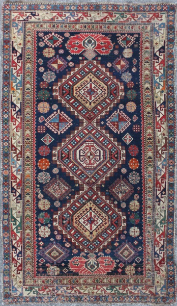 R3849 Antique Caucasian Shirvan Rug