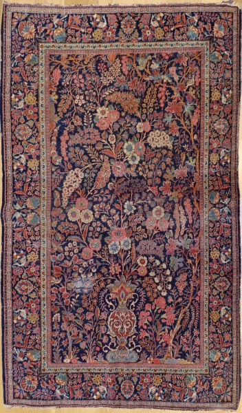 R6920 Antique Handmade Persian Kashan Rug