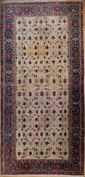R7587 Antique Indian Agra Carpet