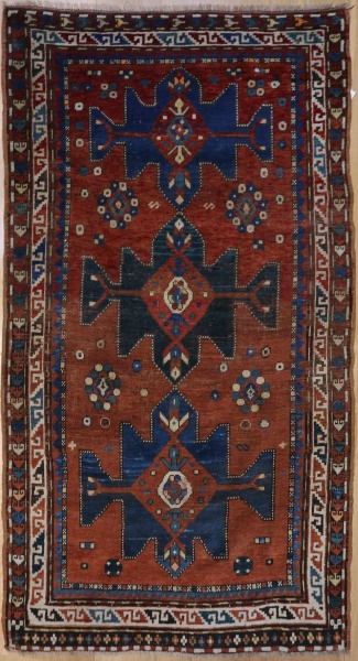 R2381 Antique Kazak Rug