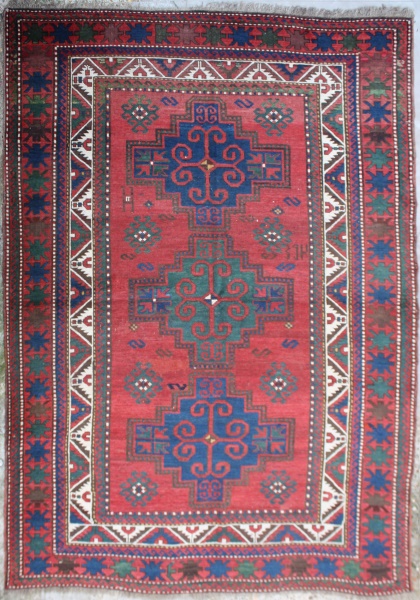 R2423 Antique Kazak Rug