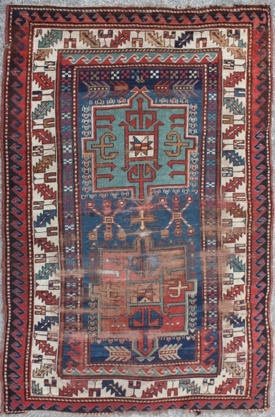 R2878 Antique Kazak Rug