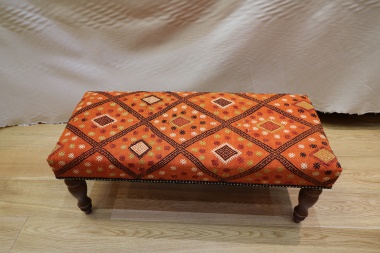 Antique Kilim Bench Table Stool R5204