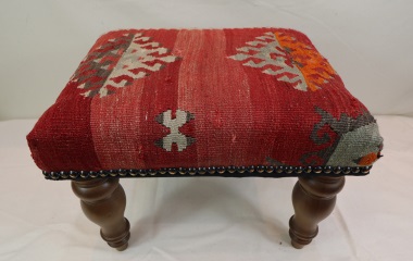 R7432 Antique Kilim Covered Footstools