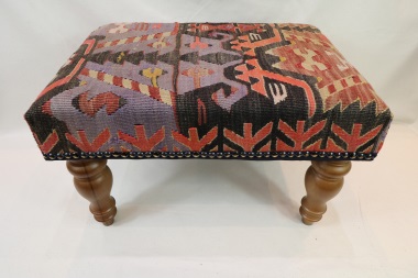 R6464 Antique Kilim Footstool