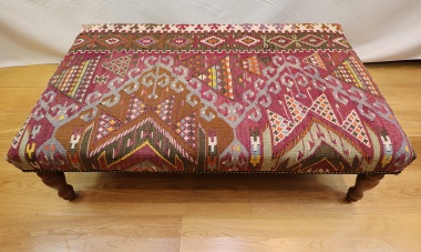 R5307 Antique Kilim Ottoman Stool Table