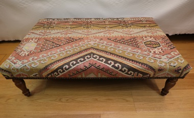 R4727 Antique Kilim Ottoman Stool Table