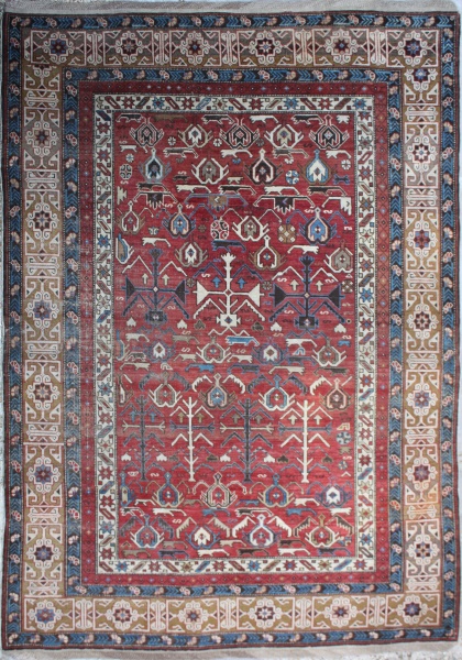 R3848 Antique Kuba Rug