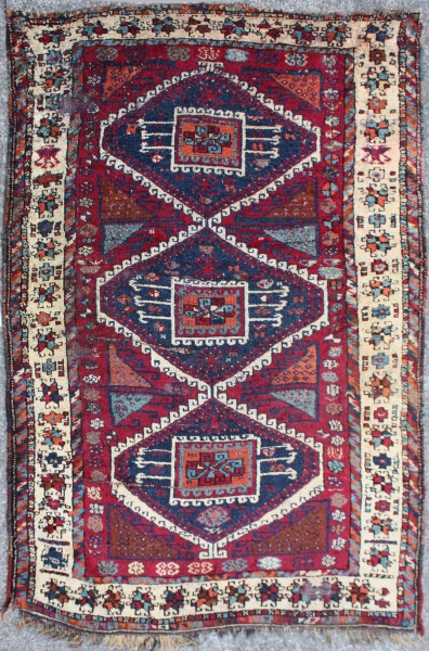 R2444 Antique Kurdish Rug