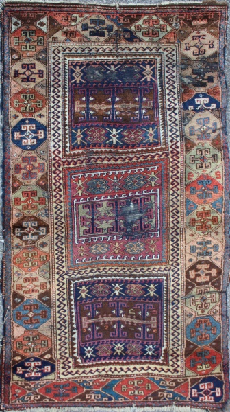 R3193 Antique Kurdish Rug